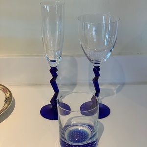 Brand New Champagne, Wine and Rocks Glasses